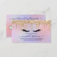 Glitter Gold  Eyelash Extension Loyalty  Business  Business Card