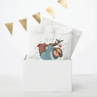 Lazy Sloth Christmas  Favor Bag