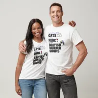 Cats, Wine, and British Murder Shows T-Shirt