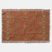 Southwest Canyons Petroglyphs Throw Blanket