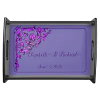 Romantic, Vintage, Antique Purple  Serving Tray