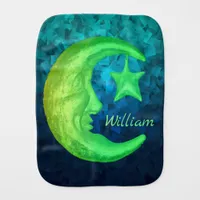 Magical Shining Half Moon with Star -  Personified Burp Cloth