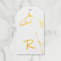 Horse Monogram Foil Gift Tags