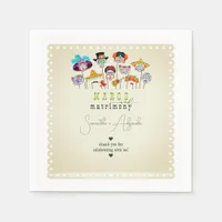 Margs & Matrimony Fiesta Mexican Couples Shower Napkins