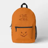 Halloween Jack-O-Lantern Printed Backpack