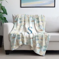 Seashells Personalized  Fleece Blanket