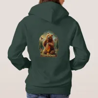 Bear Eating Honey From A Honeycomb Hoodie