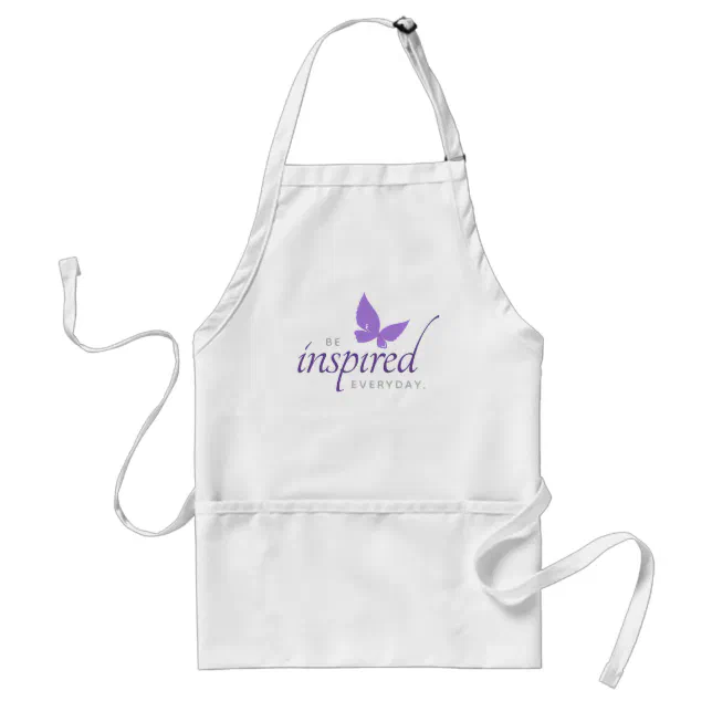 Inspirational Be Inspired Everyday Butterfly Adult Apron