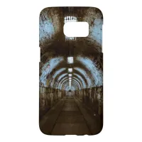 Empty Train Track Tunnel with Graffiti Phone Case