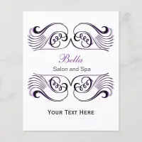 Purple , black and white Chic Business Flyers