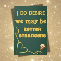 Gold on Green - I do desire ... | Metal Print