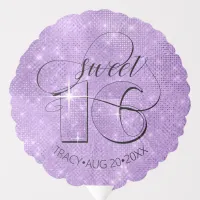 Glitter and Shine Sweet 16 Violet ID675 Balloon