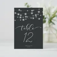 Modern String Lights Table Numbers B&W ID585