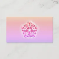 *~* Ombre Star Mandala Pink Peach Lavender Business Card