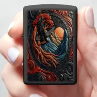 Leather-look Eagle Nature Scene Zippo Lighter