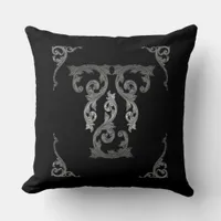 Elegant Ornate Goth Design Throw Pilllow Throw Pillow