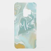 Sandy Brown Ocean Blue Marble Fluid Art     Uncommon Samsung Galaxy S9 Case