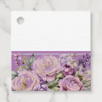 Purple Cottage Floral Present Favor Tags