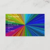 Circular Gradient Rainbow Business Card
