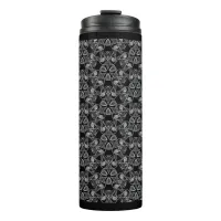 Black and White Abstract Thermal Tumbler