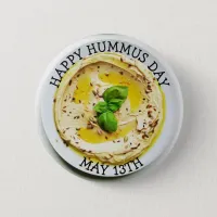 Happy Hummus Day May 13th Food Holiday Button