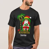 Rasta Santa Claus Merry Christmas Holiday T-Shirt