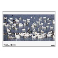 A Flock of Snow Geese at the Beach Wall Decal