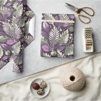 Purple Green Christmas Pattern#22 ID1009 Wrapping Paper