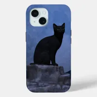 Moonlit Cat iPhone 15 Case