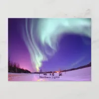 Northern Lights Shine in Alaskan Sky Postcard