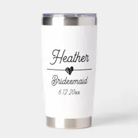 Cute Personalized Bridesmaid Insulated Tumbler