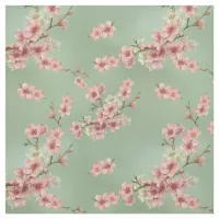 Cherry Blossoms in Pink and Teal Fabric