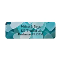Pretty Blue Sea Glass Label