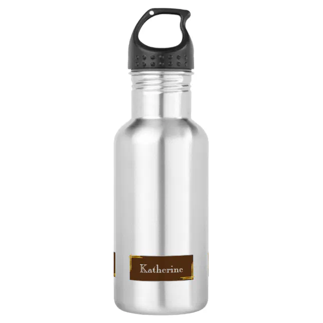 Simple Modern Name Brown Stainless Steel Water Bottle