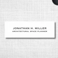 Minimalist Employee Name Tag with Title