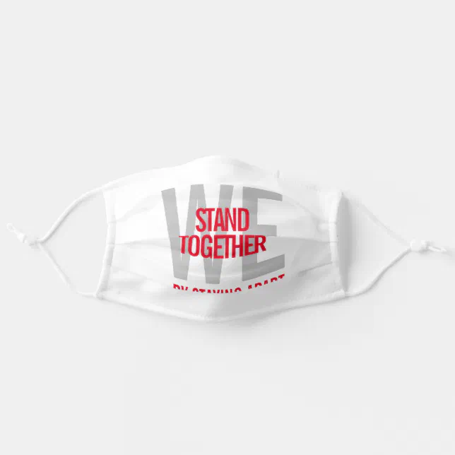 Ironic We Stand Together By Staying Apart Adult Cloth Face Mask