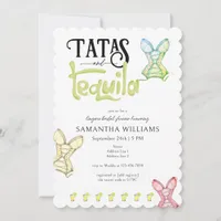 Tatas & Tequila Modern Bridal Shower Fiesta Party Invitation