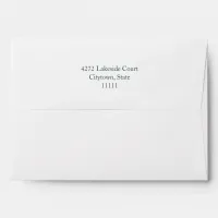 Forest Green Art Deco Diamonds Return-Addressed Envelope