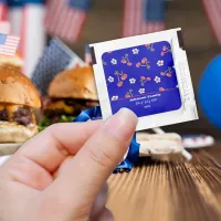 BBQ Picnic Fourth of July Red White Blue Cherry Hand Sanitizer Packet