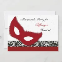 Sweet 16 Masquerade party Invitation