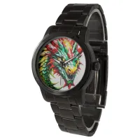 Fire breathing dragon Green And Red Watch