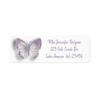 Purple Butterfly Label