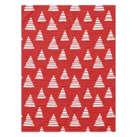 Blue Christmas trees with beads strings pattern Tablecloth