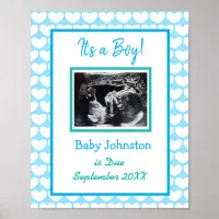 It's a Boy, Pregnancy Announcement Ultrasound Pic Poster