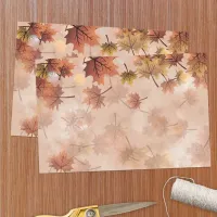 Autumn Fall Brown Leaves Tissue Paper