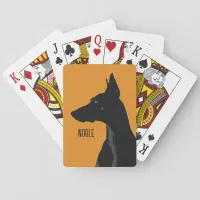 Noble Black Doberman Poker Cards