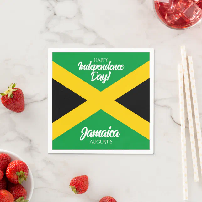 Jamaican Independence Day Jamaica National Flag Napkins