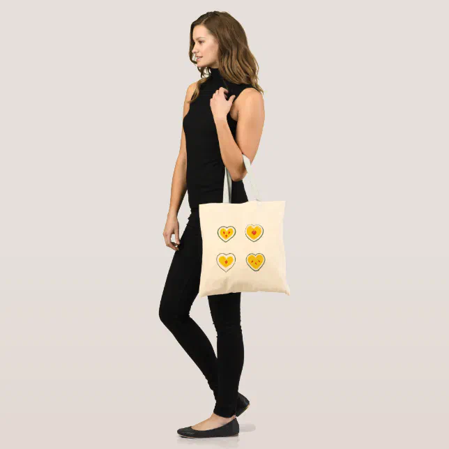 Hearts Apples Pattern Tote Bag