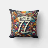 Arts high school class of 77 throw pillow