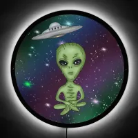 UFO Alien Starry Night Digital Art